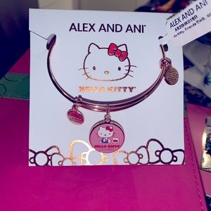 Alex Ani Hello Kitty Charm Bangle Pink Gold Finish